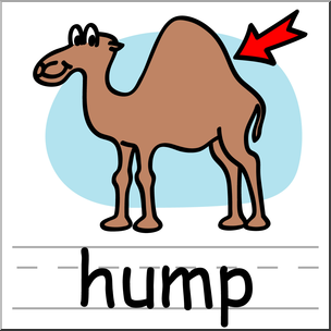 Clip Art: Basic Words: Hump Color Labeled
