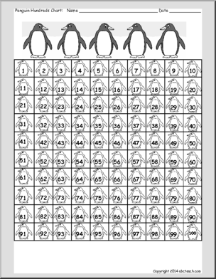 Chart Penguin Hundreds Chart