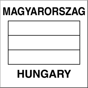 Clip Art: Flags: Hungary B&W
