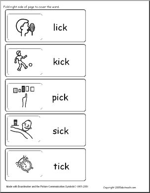 Word Family – ick words Flashcards