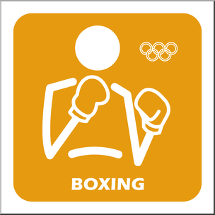 Clip Art: Summer Olympics Event Icon: Boxing Color