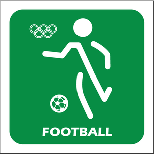Clip Art: Summer Olympics Event Icon: Football Color