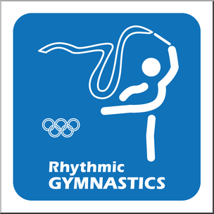 Clip Art: Summer Olympics Event Icon: Gymnastics Rhythmic Color