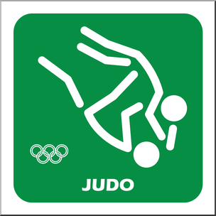 Clip Art: Summer Olympics Event Icon: Judo Color