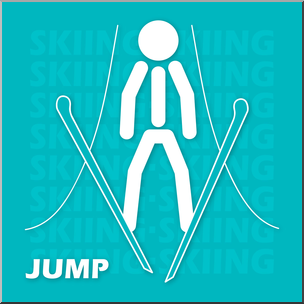 Clip Art: Skiing Jump Color