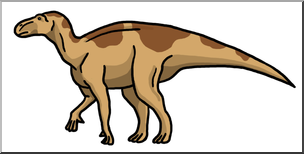 Clip Art: Iguanodon Color