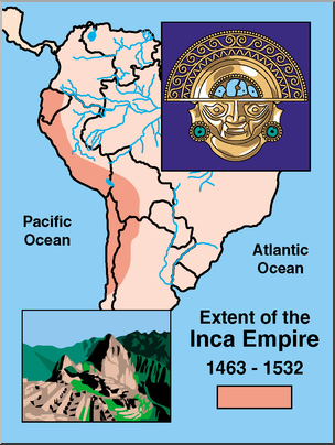Clip Art: Extent of the Inca Empire Color