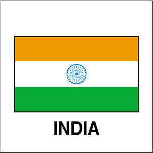 Clip Art: Flags: India Color