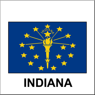 Clip Art: Flags: Indiana Color