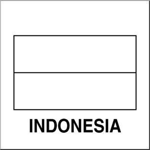 Clip Art: Flags: Indonesia B&W