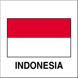 Clip Art: Flags: Indonesia Color