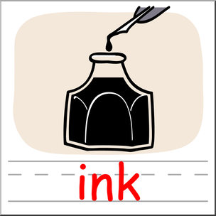 Clip Art: Basic Words: -ink Phonics: Ink Color