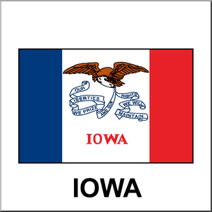 Clip Art: Flags: Iowa Color