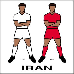 Clip Art: Men’s Uniforms: Iran Color