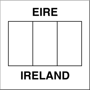 Clip Art: Flags: Ireland B&W