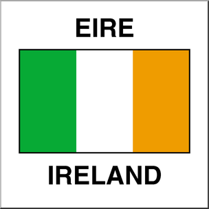 Clip Art: Flags: Ireland Color