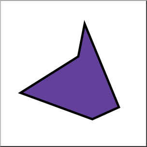Clip Art: Irregular Polygons: Pentagon Color Unlabeled