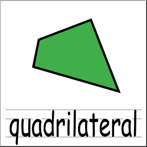 Clip Art: Irregular Polygons: Quadrilateral Color Labeled