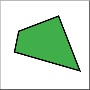 Clip Art: Irregular Polygons: Quadrilateral Color Unlabeled