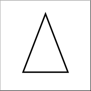 Clip Art: Shapes: Triangle: Isosceles B&W Unlabeled