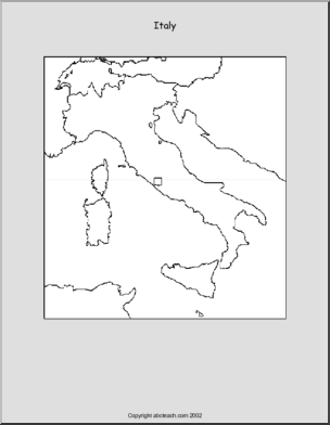 Map and Flag: Italy