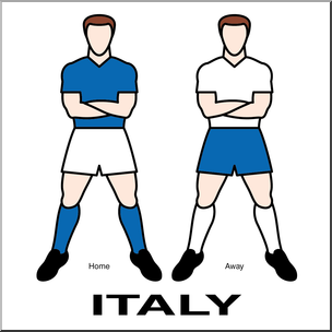 Clip Art: Men’s Uniforms: Italy Color