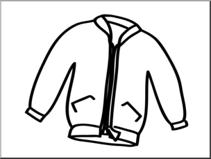 Clip Art: Basic Words: Jacket B&W Unlabeled
