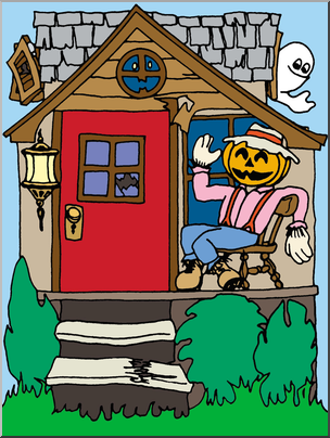 Clip Art: Halloween Houses: Jack’s Shack Color
