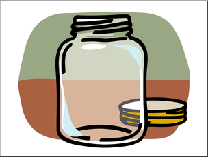 Clip Art: Basic Words: Jar Color Unlabeled