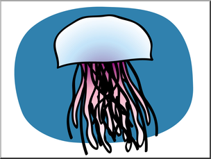 Clip Art: Basic Words: Jellyfish Color Unlabeled