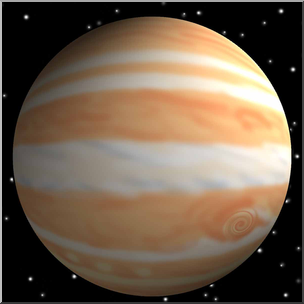 Clip Art: Planets: Jupiter 3D Color