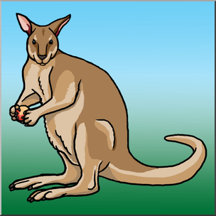 Clip Art: Kangaroo Color