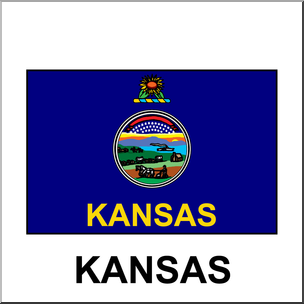 Clip Art: Flags: Kansas Color