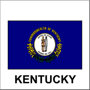 Clip Art: Flags: Kentucky Color