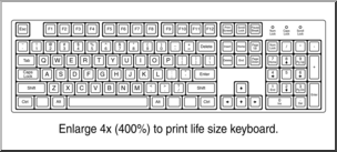 Clip Art: Computer Keyboard B&W