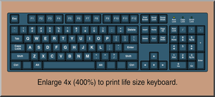 Clip Art: Computer Keyboard Color