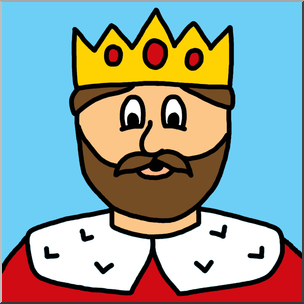 Clip Art: Cartoon Faces: King Color 2