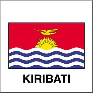 Clip Art: Flags: Kiribati Color