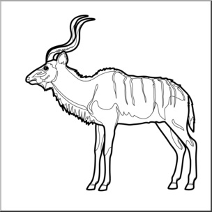 Clip Art: Kudu B&W