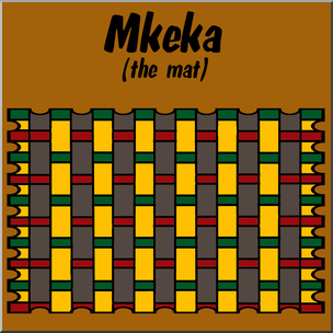 Clip Art: Kwanzaa: Mkeka Color
