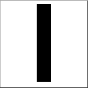 Clip Art: Alphabet Set 00: L Lower Case BW