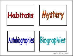 Labels: Book Genres (Set 4)