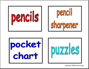 Labels: Classroom Items (set  5)