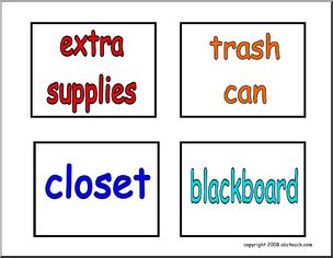 Labels: Classroom Items (set  8)