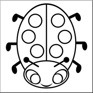Clip Art: Ladybug B&W