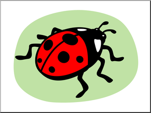 Clip Art: Basic Words: Ladybug Color Unlabeled