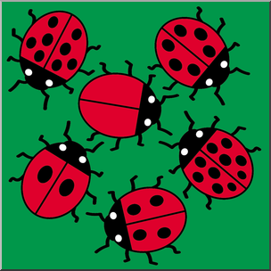 Clip Art: Ladybugs Color