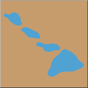 Clip Art: Landforms: Lakes System B&W