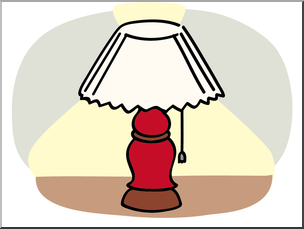 Clip Art: Basic Words: Lamp Color Unlabeled