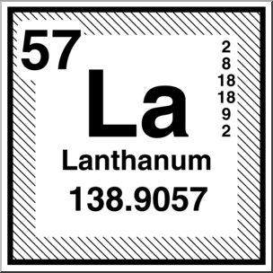 Clip Art: Elements: Lanthanum B&W